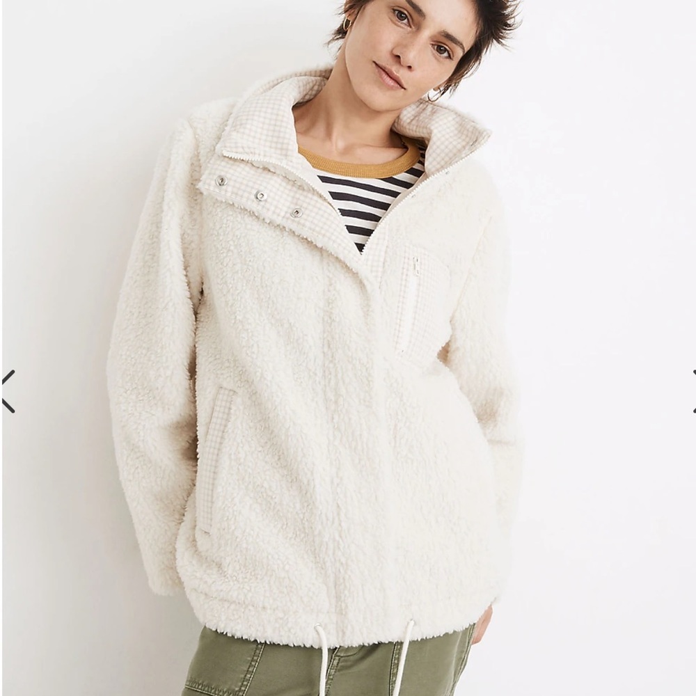 Madewell Sherpa Zip Jacket Size XS